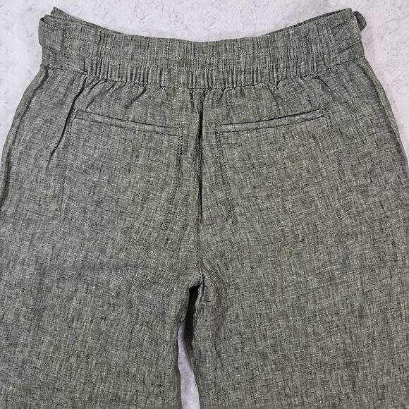 Athleta Beachy Voyager Linen Pants Aspen Olive Green Womens Size 4 Coastal Comfy - Picture 7 of 7
